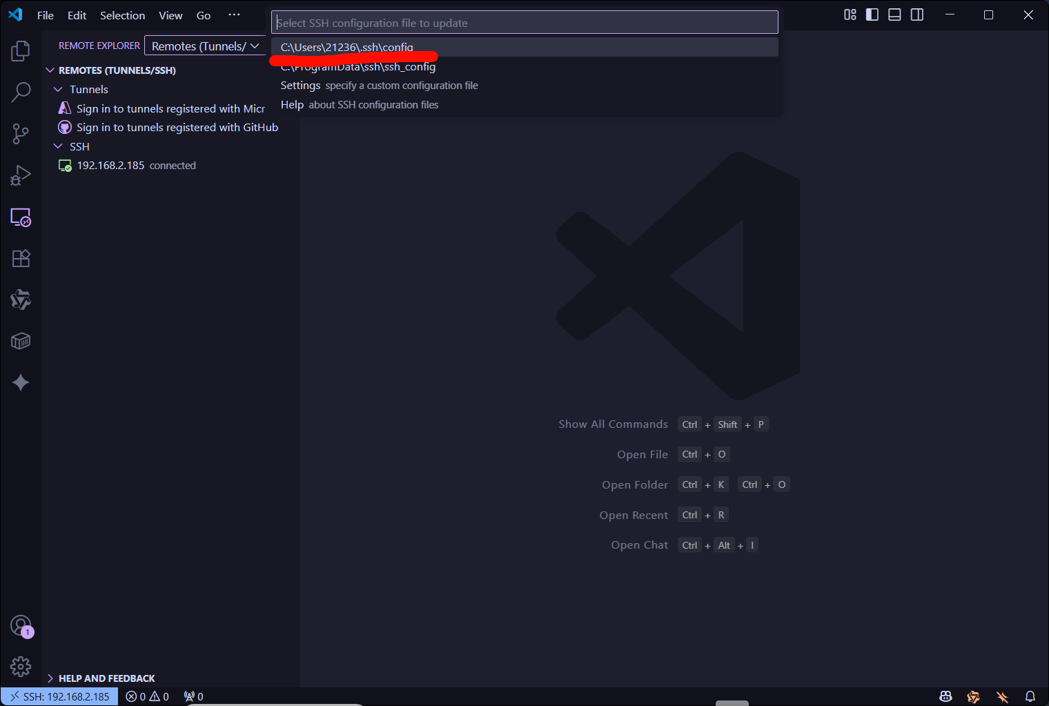 Remote-SSH配置文件扩展